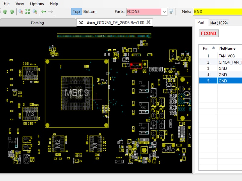 华硕 GTX750 DF 2GD5 Rev1.00 点位图